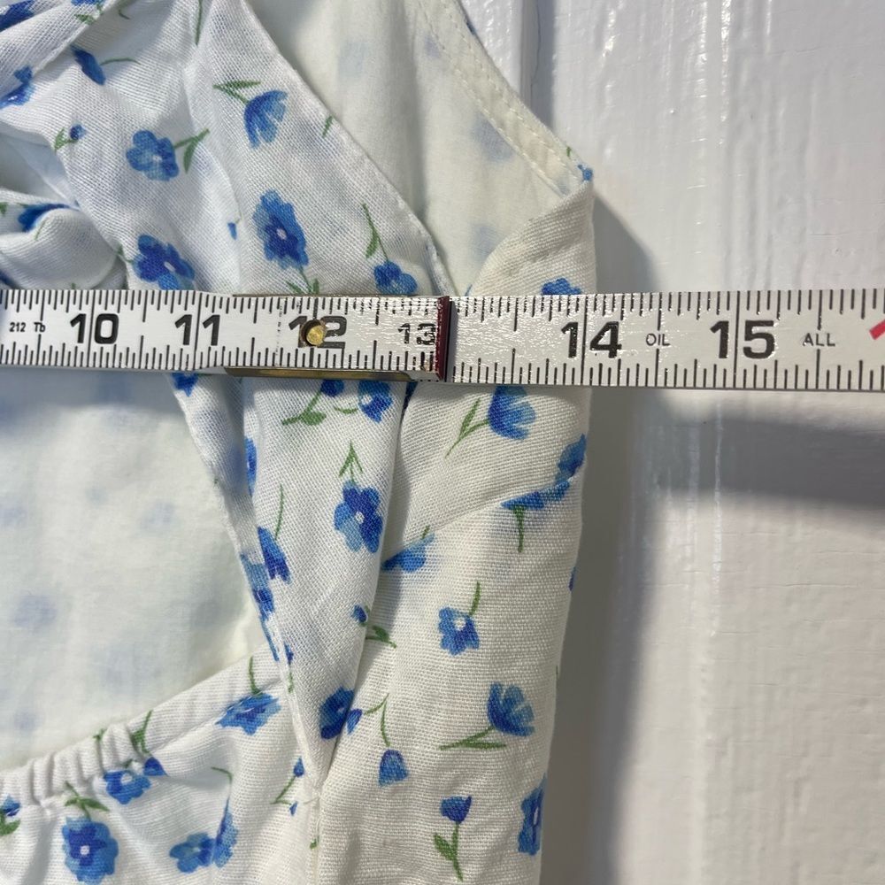 American Eagle Floral tie back mini linen blend dress size XS - Picture 10 of 10